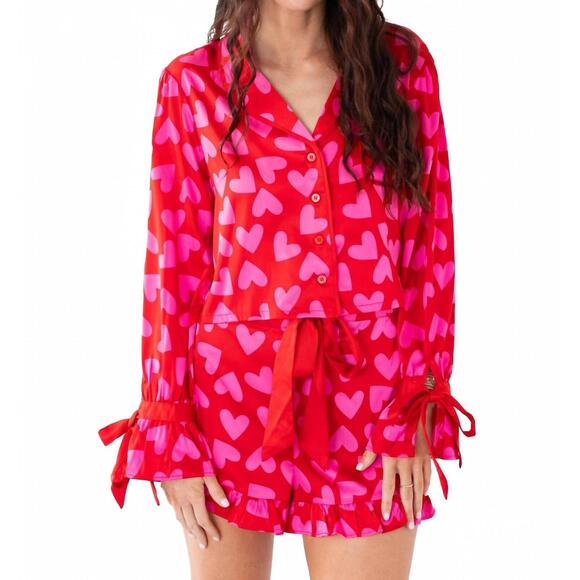 BEACH RIOT Other - NEW BEACH RIOT aurora and luna pajama set in valentine heart